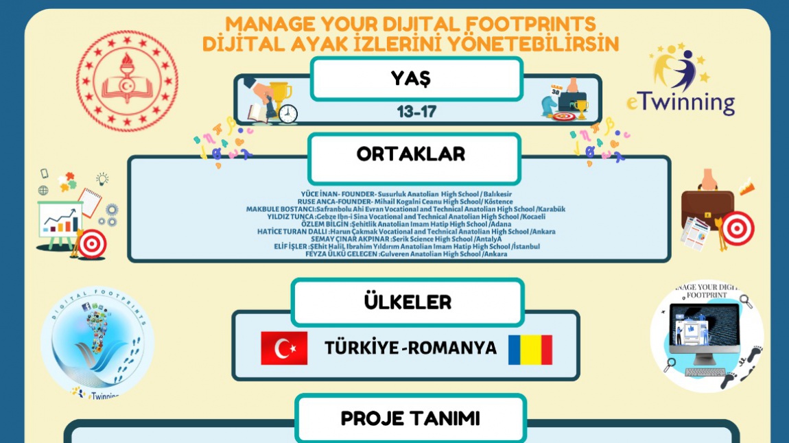 Manage Your Digital Footprints İstanbul İl Milli Eğitim Müdürlüğü e-book projeler kitabında yer  aldı.